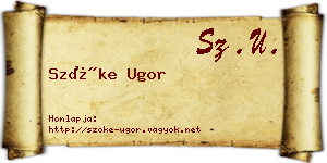 Szőke Ugor névjegykártya